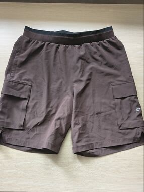 Fabletics Men's Brown Athletic Cargo Shorts